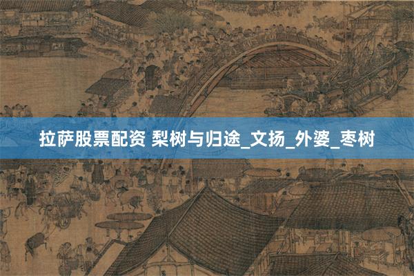 拉萨股票配资 梨树与归途_文扬_外婆_枣树