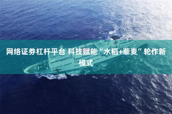 网络证劵杠杆平台 科技赋能“水稻+藜麦”轮作新模式