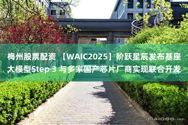 梅州股票配资 【WAIC2025】阶跃星辰发布基座大模型Step 3 与多家国产芯片厂商实现联合开发