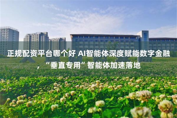 正规配资平台哪个好 AI智能体深度赋能数字金融，“垂直专用”智能体加速落地