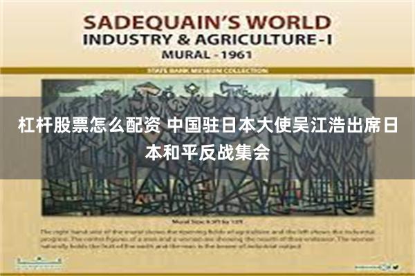 杠杆股票怎么配资 中国驻日本大使吴江浩出席日本和平反战集会